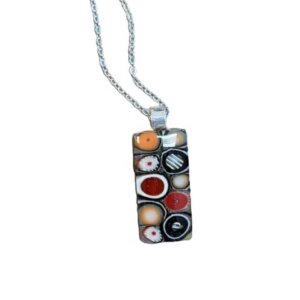 Circular Murrini Rectangular Pendant
