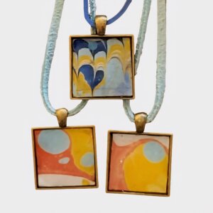 Necklace, Ebru Turkish Paper