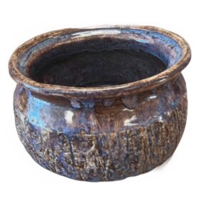 Brown Blue Textured Bowl