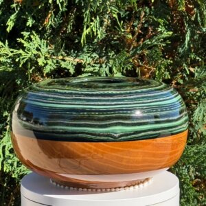 Shades of Green Hollow Form
