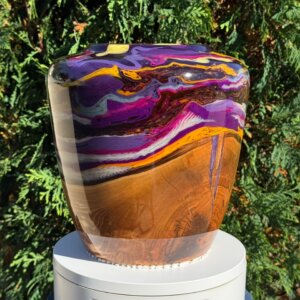 Violet Gold Drop Vase