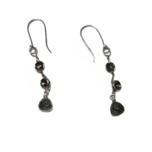 Sterling Silver Moss Agate Earrings