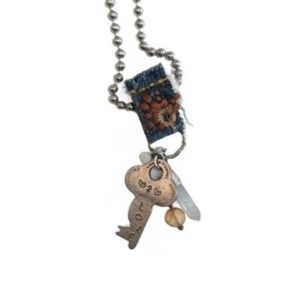 Denim Beach Stone Necklace