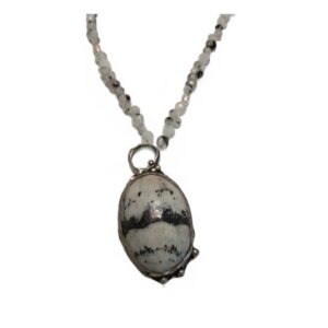 Lace Agate Sterling Necklace