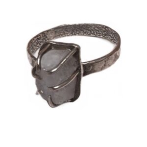 Ring Raw Rainbow Moonstone