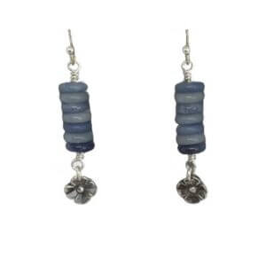 Blue Aventurine Silver Earrings