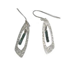 Seed Beads Fine Silver Earrings