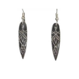 Filigree Textured Silver Earrings