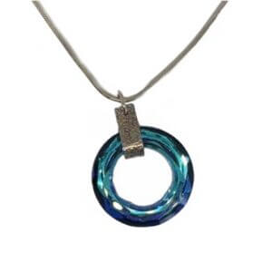 Crystal Ring And Silver Pendant