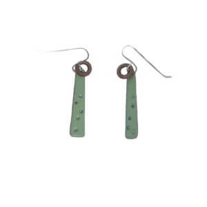 Green Long Taper Earrings