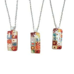 Floral Rectangle Pendant