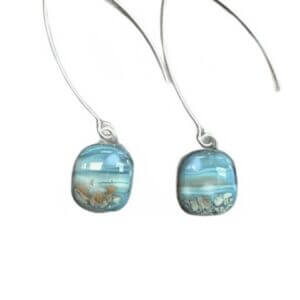 Moon Over Lake Michigan Earrings
