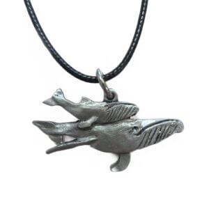 Whale Mama and Baby Pendant